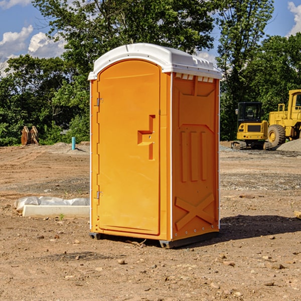 how often are the porta potties cleaned and serviced during a rental period in Richardton